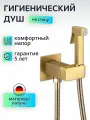 Гигиенический душ со смесителем золото, латунь