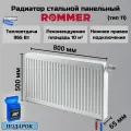 Радиатор стальной панельный 500х800 нижнее правое подключение Ventil 11/500/800 сантехническая нить 20 м