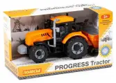 Трактор Полесье сельскохозяйственный Прогресс оранжевый инерция в коробке