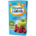 Сок ФрутоНяня из яблок и вишни осветленный, с 5 месяцев, 0.2 л, 10 уп.