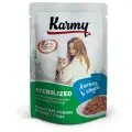 Влажный корм для стерилизованных кошек Karmy (Карми) Sterilized, Лосось в соусе, 80 гр*12 шт