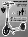 Самокат Urban Scooter Disc Metallic, (2025), с дисковым тормозом, складной, городской, двухколесный