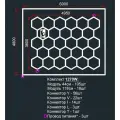Модульное LED освещение 4.8х6.0м 1270W/3000К тёплый оттенок Соты+прямоугольник AVstore. Светильник для детейлинга, автомойки, салона, гаража, коммерции, ресторана, барбершопа