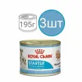 Влажный корм Royal Canin Starter для новорожденных и щенков в возрасте до 2-х месяцев , паштет (3шт по 195г)