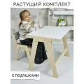 Детский растущий стол мольберт и стул с подушками