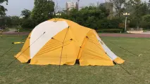 Палатка 3-местная профессиональная альпинистская Terbo Mir & Camping VE25, алюминиевый каркас, снежная юбка