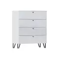 Комод 4-ящ Миф Оливия Белый матовый/белый глянец, МДФ/ЛДСП 850х446х101.8 мм