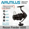 Катушка Nautilus Rezon Feeder 6000 безынерционная, 4.6:1, 6+1, цвет черный