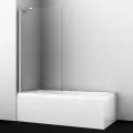 Стеклянная шторка на ванну, хром, прозрачное стекло, WasserKRAFT Berkel 48P01-80 Fixed