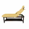 Стационарная кушетка для массажа и СПА Galaxy Mira, 2-х секционная, кофе с молоком