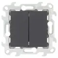 2 шт. Simon 24 Графит Двухклавишный переключатель 2410397-038