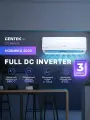 Сплит-система CENTEK CT-65ADC12 Full DC Inverter до 37 кв. м, Wi-Fi опция, класс A+, 4D-жалюзи, Супер тихий от 18 дБ