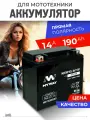 Аккумулятор для мотоцикла 12v 14ah AGM на скутер, мопед