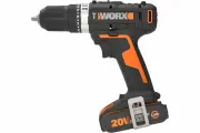 Ударная аккумуляторная дрель-шуруповерт WORX 50 Нм, 20 В, 2 Ач x 2, ЗУ 2 А, кейс WX370