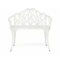Скамейка садовая металлическая для сада и дома, TetChair Strauss алюминиевый сплав, белый