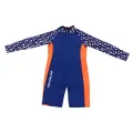 Детский дайвинг-костюм 2,5 мм неопрена с длинным рукавом для детей 8 лет, синий и фиолетовый, для плавания и снорклинга