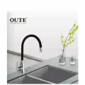Смеситель для кухни OUTE из нержавеющей стали SUS 304 матовый хром 360 мм. Монтаж на одно отверстие, на гайке, гибкая подводка 1/2. Тип картриджа: экономичный.
