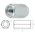 Гайка удлиняющая STARFIX (SM-86961-1300) М8 цинк класс прочности 5,8 1300 штук