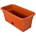Ящик для цветов Darel Plastic Jardini с поддоном, 8л, 40x20x17 см, терракот