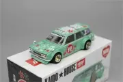 Машинка KAIDO HOUSE & Mini GT 1/64 KHMG013 DATSUN 510 Wagon HANAMI V2 Green Die-cast Alloy Car Model Collection Gifts