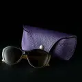 Стильный кожаный чехол для очков, Hyde Insight by J.Audmorr, фиолетовый, мужской и женский