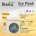 Тепловой насос воздух-воздух c Wi-Fi Ballu Ice Peak DC inverter BSPKI-10HN8_V4 (помещение до 25 м2)