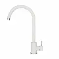 Смеситель для кухни / мойки Polygran Альтаир Белый (Белый хлопок) / Нержавеющая сталь / Кран для кухни