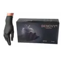 Перчатки медицинские нитриловые Benovy Nitrile Multicolour чёрные, текстурированные на пальцах, размер XS, 1000 шт (500 пар), 10 уп. по 50 пар