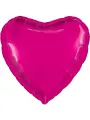 Мосшар Воздушный шар фольгированный сердце для праздника 45 см, фуксия