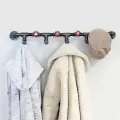 Настенная вешалка для одежды в индустриальном стиле, лофт