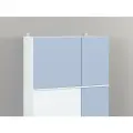 Есэндвич Лаворо Антресоль для шкафа двухстворчатого 80х50х52 см, левая (Белый/Серенити)