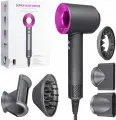 Фен Super Hair Dryer профессиональный с функцией ионизации, 1 магнитная насадка-концентратор для укладки + держатель