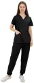 Медицинский костюм женский Ювель цвет черный, размер 60/62
