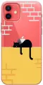 Силиконовый чехол на Apple iPhone 12 / 12 Pro / Эпл Айфон 12 / 12 Про с рисунком Lazy Cat
