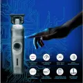 Профессиональный ТРИММЕР GAMMA+ CYBORG для окантовки и бороды с бесщёточным мотором, Американская вилка с переходником, металлический корпус, можно нож выставить в 0 (zero overlap).