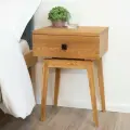 Тумба прикроватная Zolo-Hu из натурального дерева. Высота 51 см. Парящий корпус 30х39х51 см. Цвет: натуральный