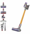 Вертикальный пылесос Dyson V8 Absolute (SV25) UK, Silver/Yellow, переходник в подарок