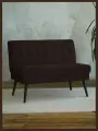 Диван офисный шоколадный на ножках мягкий на кухню прямой