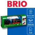 BRIO 33884 Паровоз на батарейках с вагоном для воды и эффектом пара и света