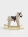 Качалка детская, 64х26х55 см, дерево/полиэстер, бежевая, Лошадка, Childhood