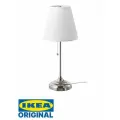 Настольная лампа IKEA ÅRSTID , 75Вт, E27, белая/никелированная, 55см