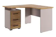 Стол компьютерный «Лайт-2» 1200 угловой, кашемир/дуб крафт золотой (1200х1200х750)