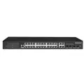 Управляемый L2 PoE коммутатор Osnovo SW-8244/L(400W) 4 RJ45 PoE + 4 x GE Combo Uplink, до 30W на порт, суммарно до 400W