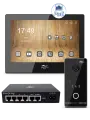 Комплект IP-видеодомофона Андромеда 8 с коммутатором PoE (черный)