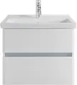Тумба с раковиной SanStar Велья 50 подвесная, белая, раковина Sanita luxe Fest 50