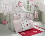 Комплект белья Kidboo Little Ladybug, сатин, 6 предметов, розовый, красный