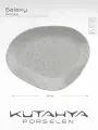 Блюдо фарфоровое Kutahya Galaxy, 35x3.9 см, фигурное, фарфоровое, серое