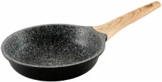 Алюминиевая сковорода Gipfel Oliver 0567 26 см, бакелитовая ручка, черный, серый, коричневый