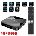 Android 14.0 Smart TV Box 8K HD Smart TV Set-top Box AV1 Dual-WIFI BT Voice Remote 3D-видео Медиаплеер Домашний кинотеатр TV Box US Plug, 4G 64GB