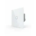 Одноклавишный сенсорный выключатель Livolo, 1 пост, цвет белый Ливолотач